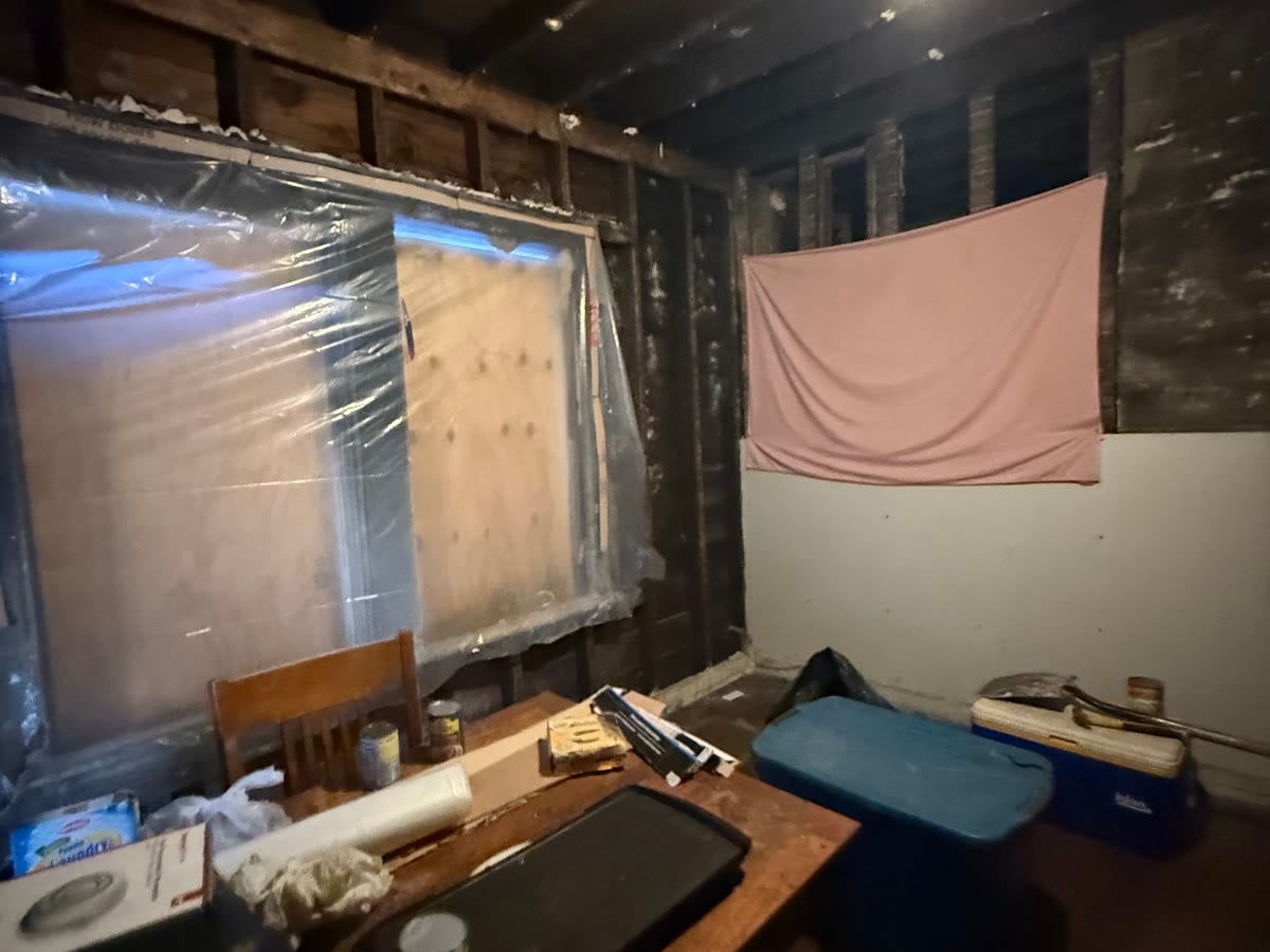 House in rough condition, interior